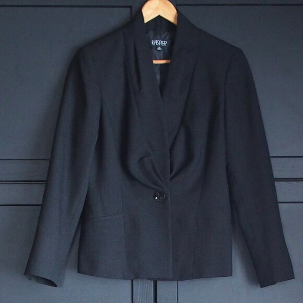 🌷Kasper | Vintage Single Breasted Black Blazer